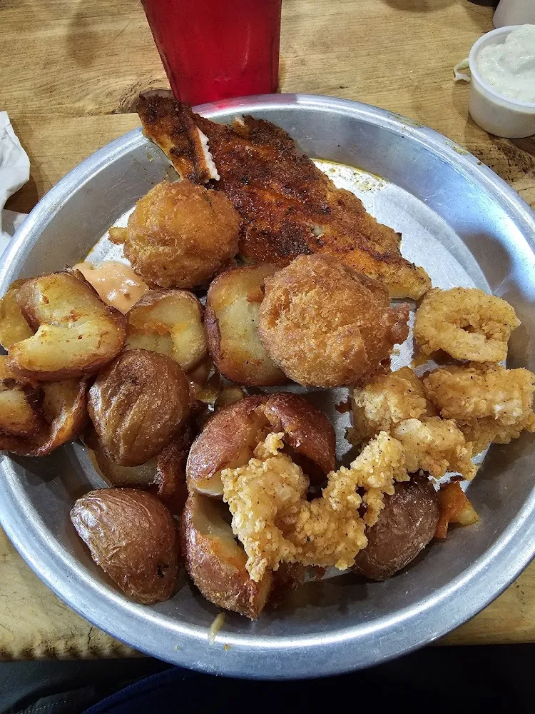 Backed Catfish and Shrimp Combo